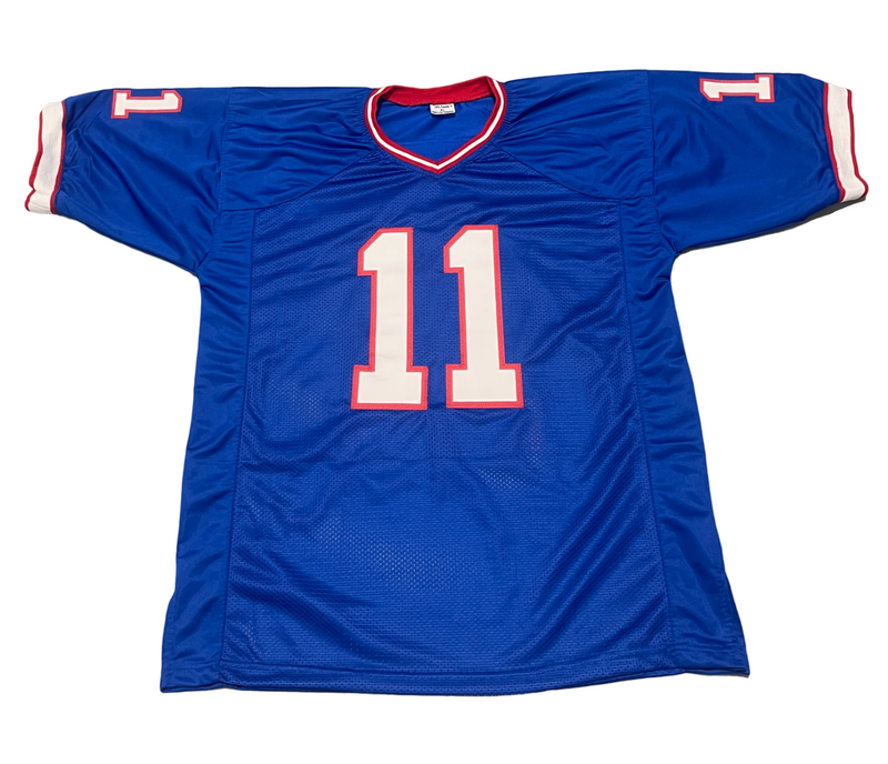 Scott Norwood Signed Buffalo Bills Custom Jersey w/ Wide Right Beckett W BAS COA