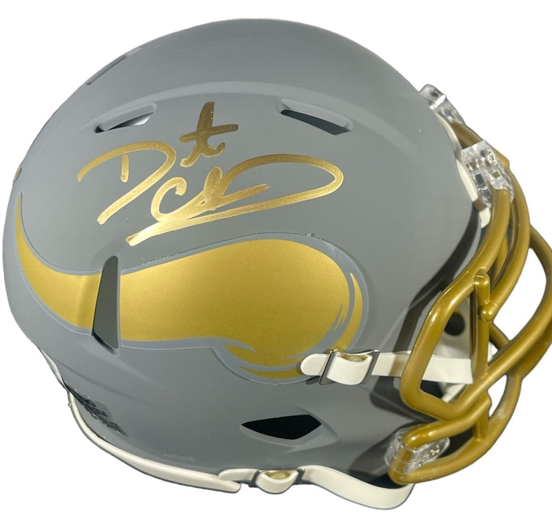 Daunte Culpepper Signed Minnesota Vikings Slate Mini Helmet Beckett Wit BAS COA