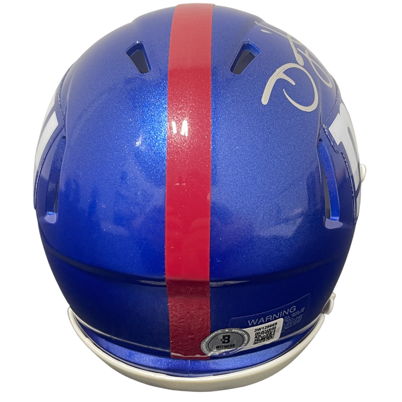 David Tyree Signed New York Giants Speed Mini Helmet Beckett Witness BAS COA