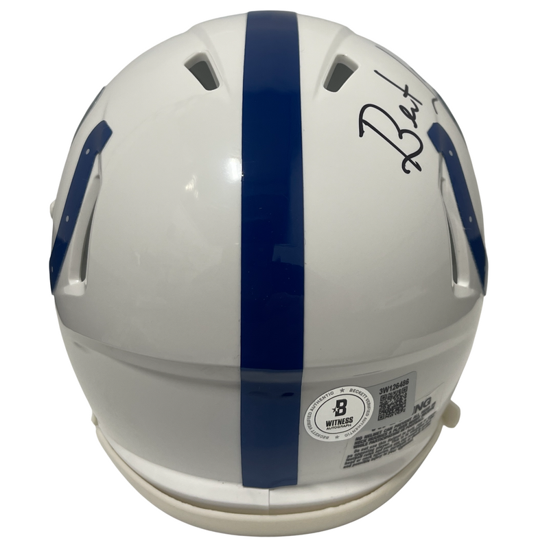 Bert Jones Signed Colts Speed Mini Helmet w/ 76 MVP Beckett Witness BAS COA
