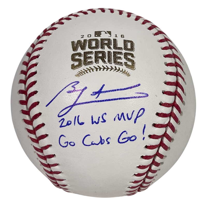 Ben Zobrist Signed Auto 2016 World Series Baseball w/ WS MVP  + Insc Beckett COA