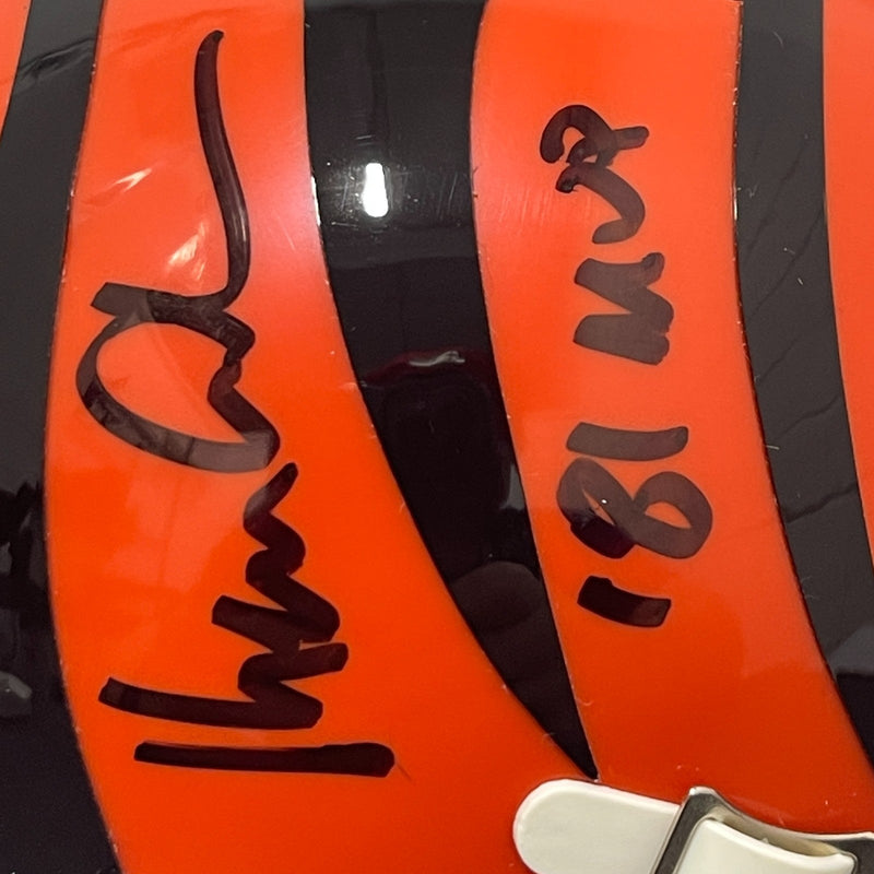 Ken Anderson Signed Bengals Speed Mini Helmet w/ 81 MVP Beckett Witness BAS COA