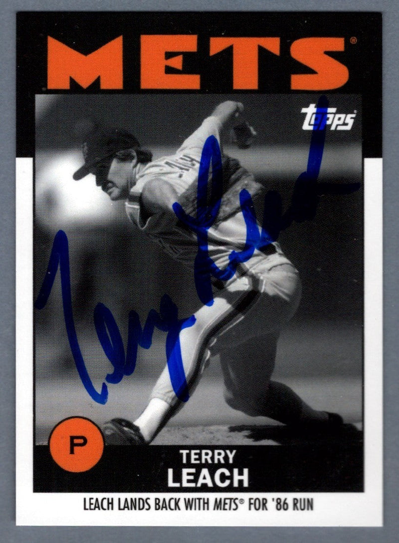Terry Leach Signed 2021 Topps Once Upon a Time in Queens #15 B/W LSCM COA