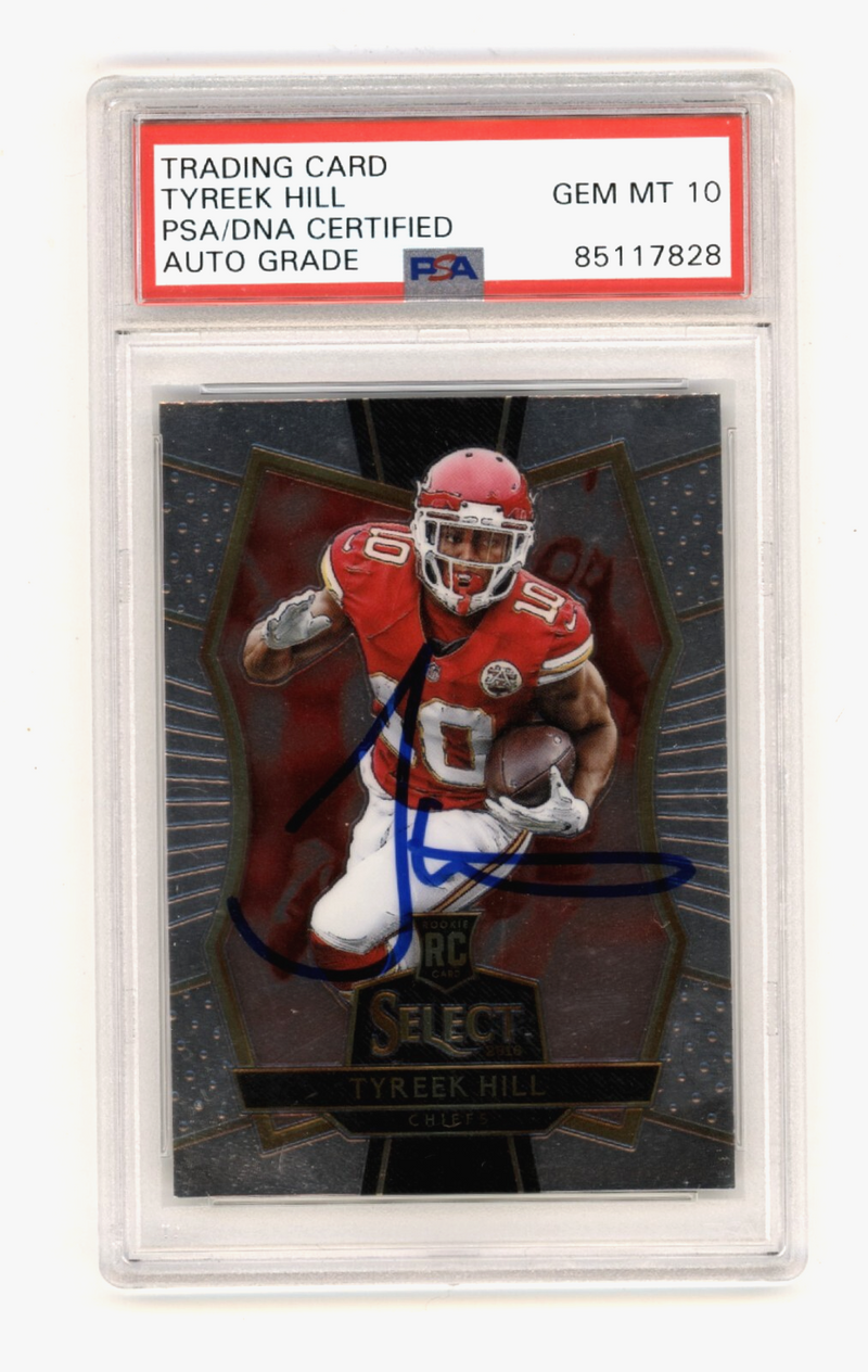 Tyreek Hill 2016 Panini Select #170 Premier Rookie RC Signed 10 Auto PSA DNA