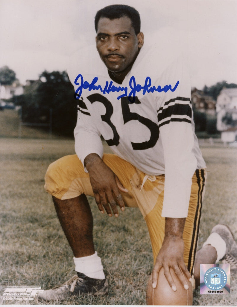 John Henry Johnson Signed Autograph Pittsburgh Steelers 8x10 Photo File LSCM COA