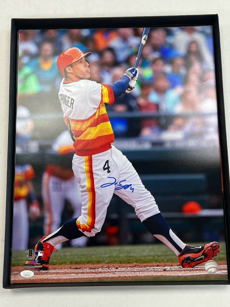 George Springer Signed Autographed 16x20 Photo JSA COA Houston Astros SI
