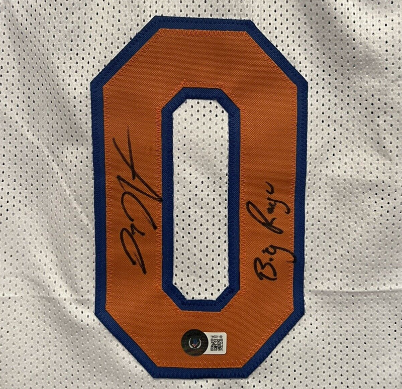 Donte DiVincenzo Signed NY Knicks Custom Jersey w/ Big Ragu Beckett W BAS COA