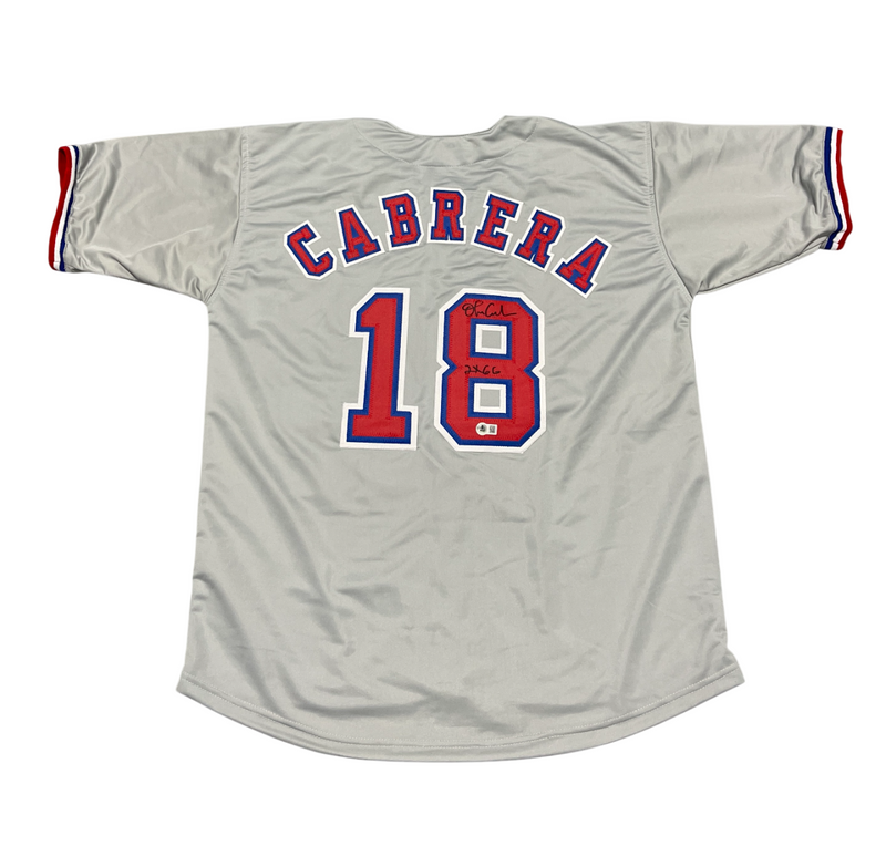 Orlando Cabrera Signed Expos Custom Jersey w/ 2 GG Beckett BAS COA