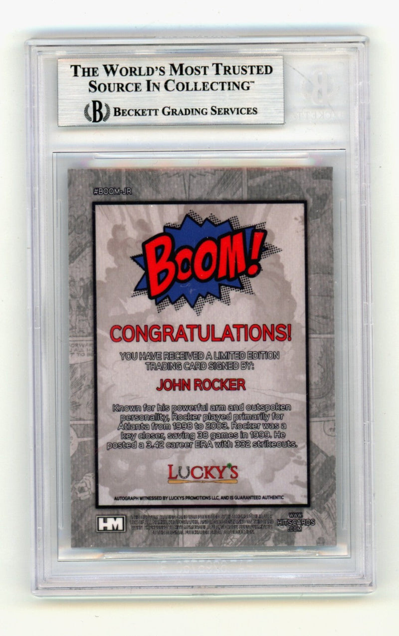 John Rocker 2024 Hits Memorabilia BOOM Silver Signed BGS BAS Auto Atlanta Braves
