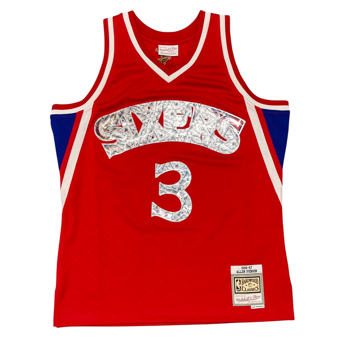 Allen Iverson Signed 76ers Mitchell & Ness 75th Diamond Jersey Beckett BAS COA