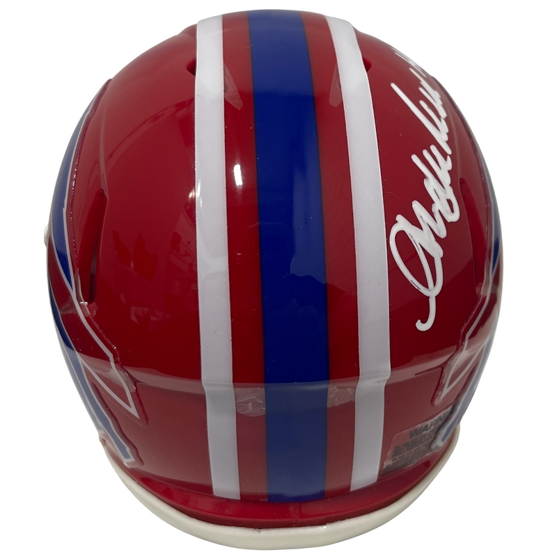Andre Reed Signed Buffalo Bills TB Mini Helmet w/ HOF 14 Beckett Witness BAS COA