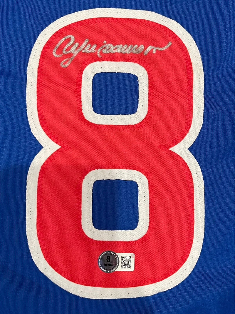 Andre Dawson Signed Chicago Cubs Custom Jersey Beckett Witness BAS COA