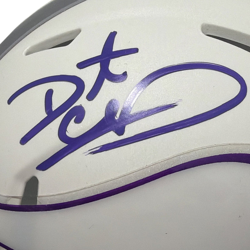Daunte Culpepper Signed Minnesota Vikings ALT White Mini Helmet JSA Witness COA