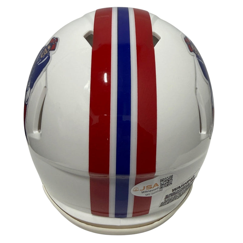 LeGarrette Blount Signed New England Patriots TB Mini Helmet JSA Witness COA