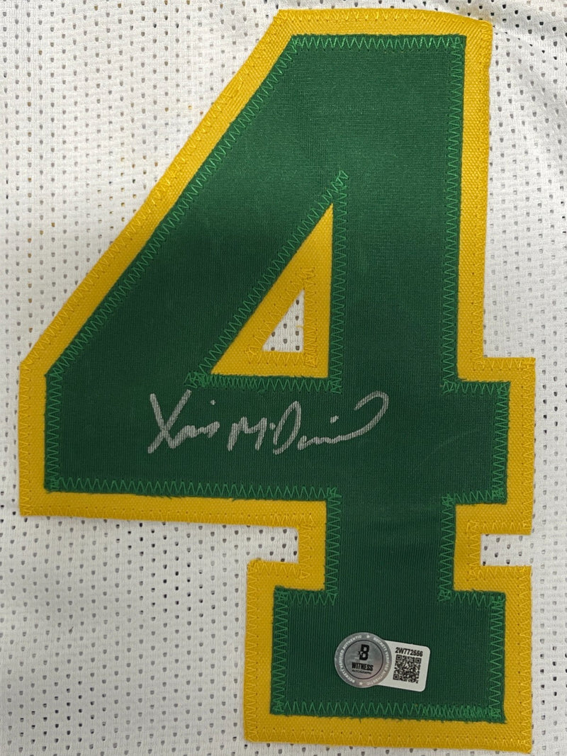 Xavier McDaniel Signed Seattle Sonics Custom Jersey Beckett Witness BAS COA