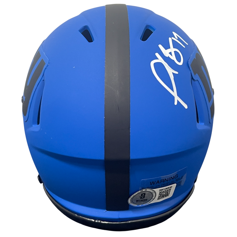 Plaxico Burress Signed New York Giants Rave Mini Helmet Beckett Witness BAS COA