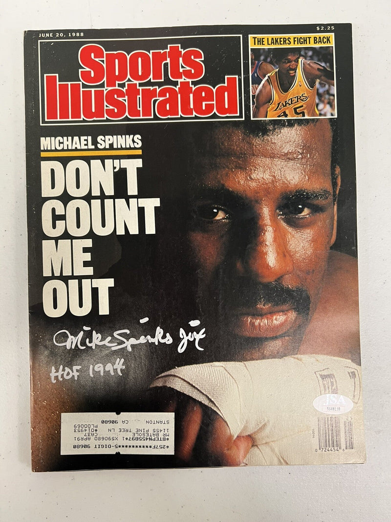 Michael Spinks Jinx Signed Auto Sports Illustrated "HOF 1994" JSA COA 6/20/88 L