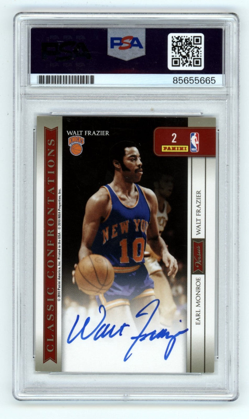 Earl Monroe Walt Frazier 2009-10 Classics Confrontations Dual Signed PSA 10 Auto