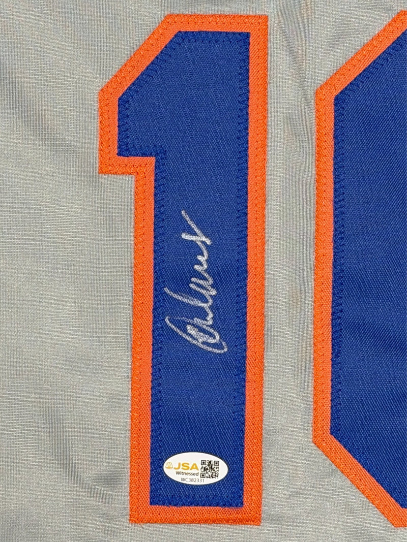 Rey Ordonez Signed Autographed New York Mets Custom Grey Jersey JSA Witness COA
