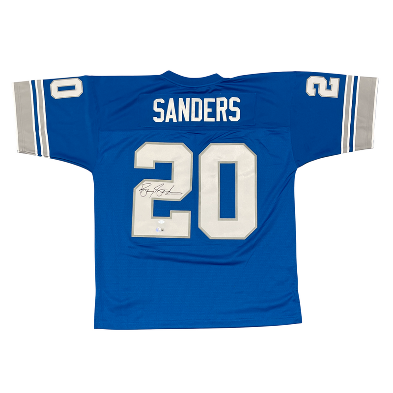 Barry Sanders Signed Detroit Lions Mitchell & Ness M&N Jersey BAS COA + SCHWARTZ