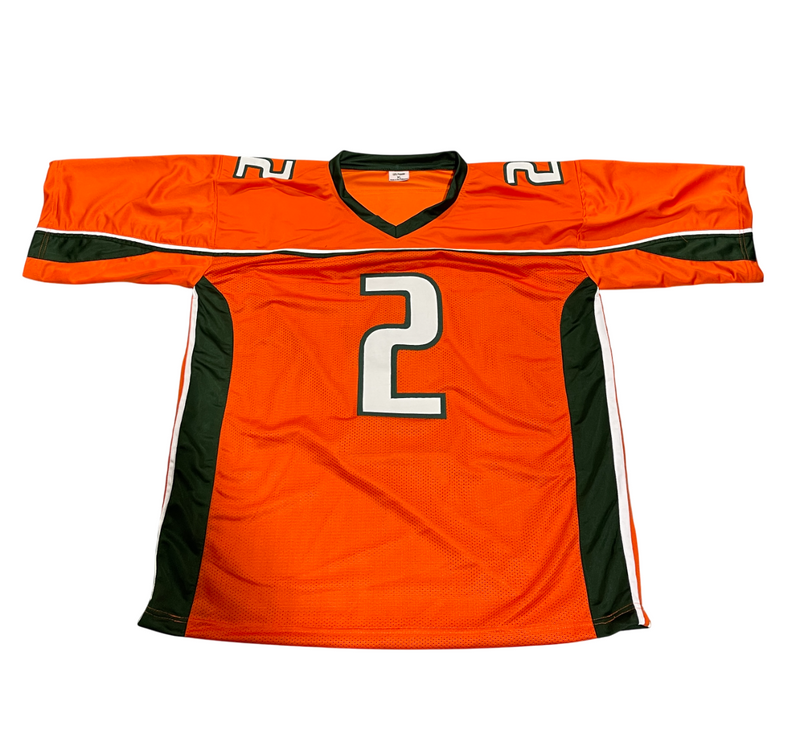 Willis McGahee Signed Miami Hurricanes Custom Jersey Beckett Witness BAS COA