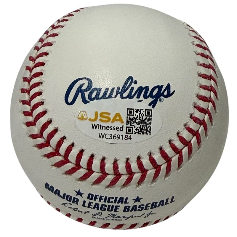 Ron Darling Signed Autographed ROMLB Baseball w/ 1986 WS Champs JSA Witness COA