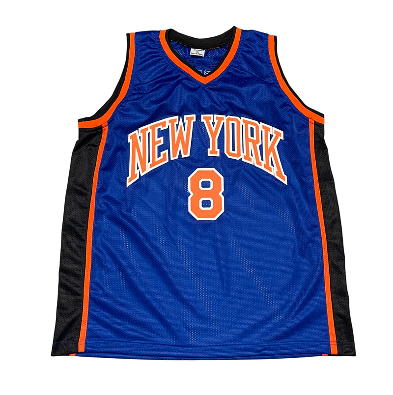 Latrell Sprewell Signed Custom New York Knicks Jersey Beckett Witness BAS COA