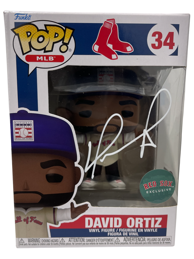David Ortiz Signed Boston Red Sox Exclusive SGA Funko Pop 34 Beckett Wit BAS COA