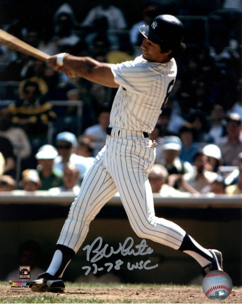 Roy White Signed New York Yankees 8x10 Photo File w/ 77-78 WSC LSCM COA #4