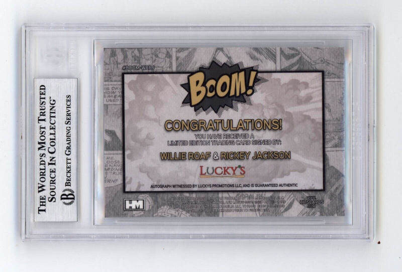 Willie Roaf & Rickey Jackson 2024 Hit BOOM Silver Dual Signed BGS BAS Auto Saint