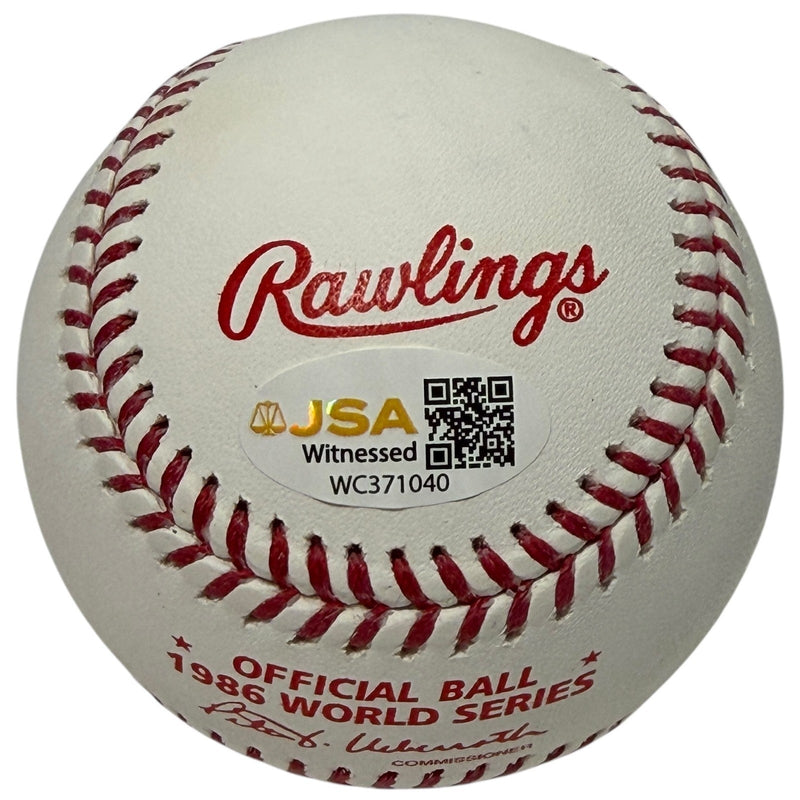 Gooden Darling Ojeda Fernandez Signed 1986 World Series Baseball w/ Insc JSA COA