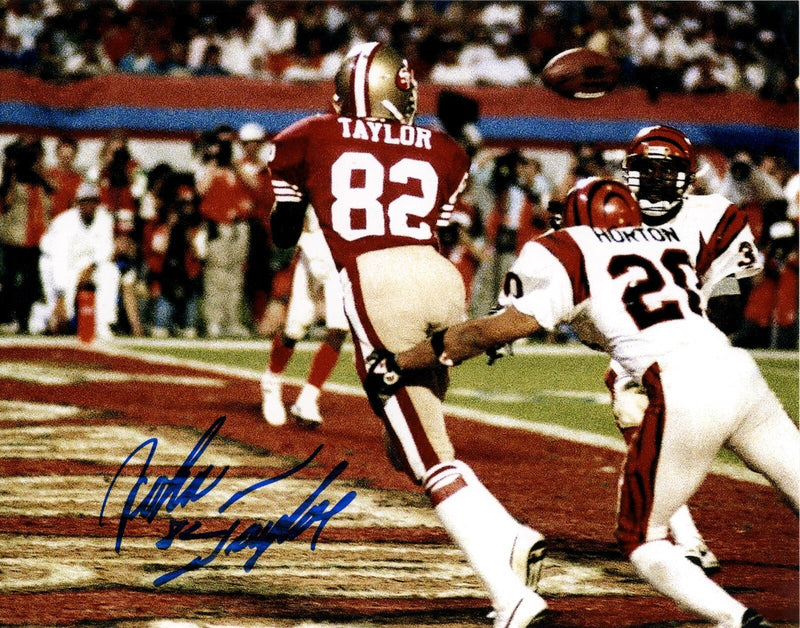 John Taylor Signed Auto Autographed San Francisco 49ers 8x10 Photo LSCM COA