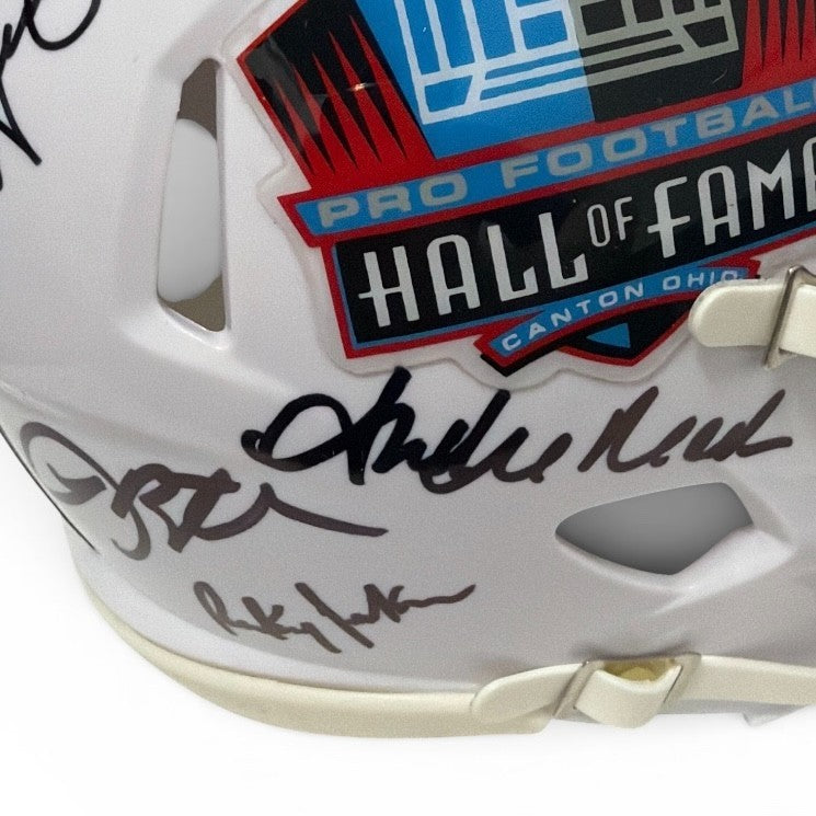 NFL Hall of Fame Multi Signed HOF Logo Mini Helmet w/ 15 Autos Beckett W BAS COA