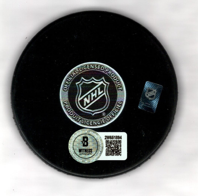 Adam Oates Signed Auto Capitals 50th Anniversary Puck w/ HOF 12 Beckett BAS COA