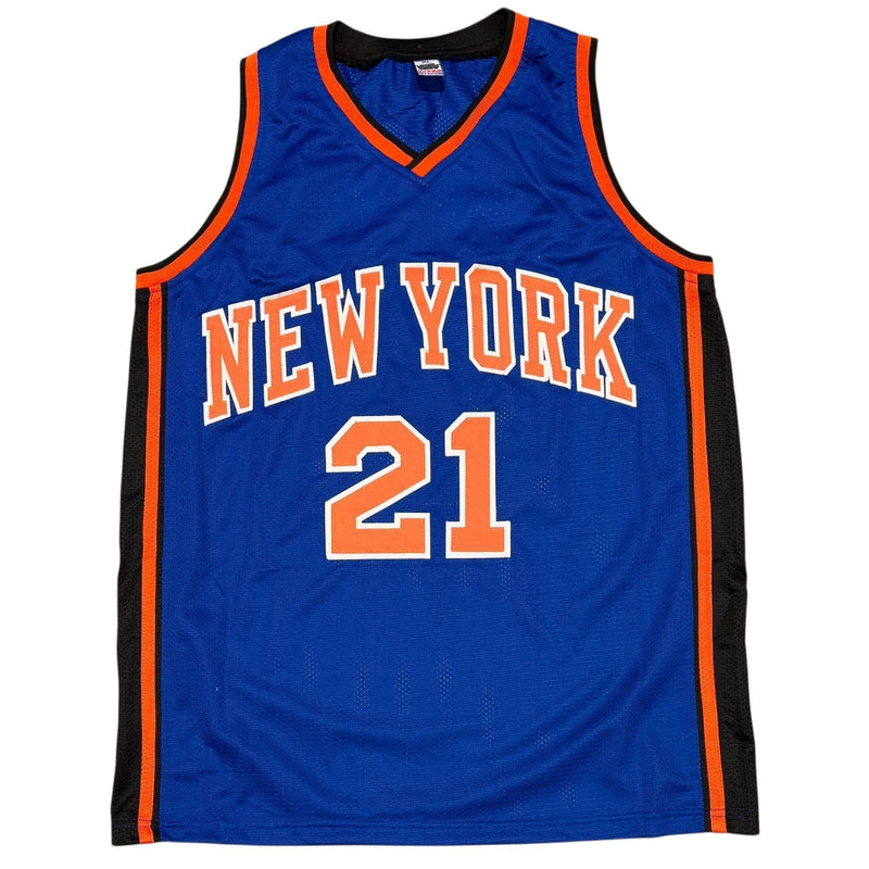 Charlie Ward Signed Knicks Custom Jersey w/ 99 ECF Champs Beckett Wit BAS COA