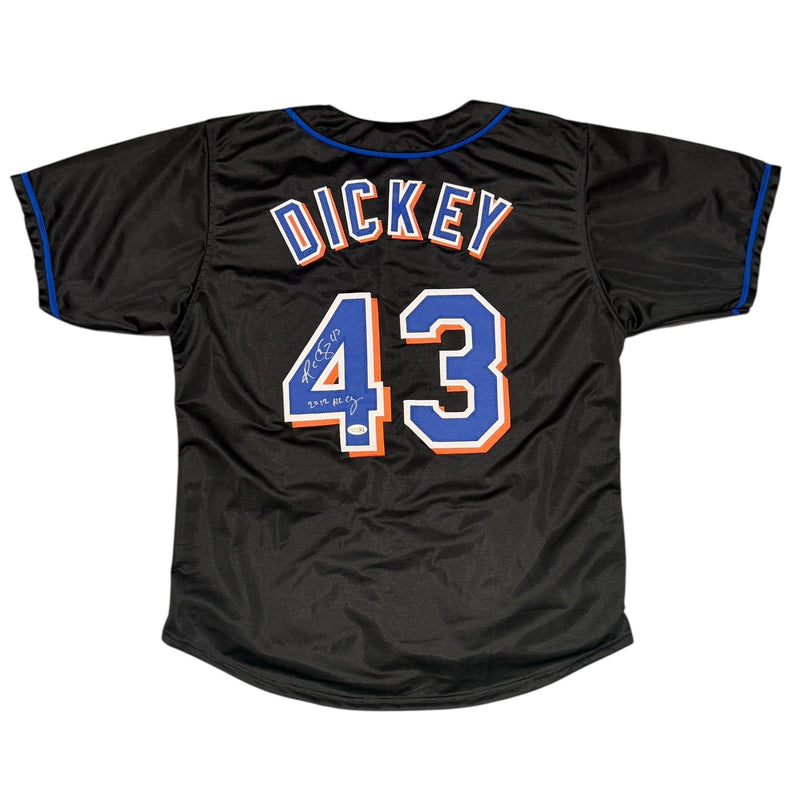 R.A. Dickey Signed New York Mets Custom Jersey w/ 2012 NL CY JSA Witness COA