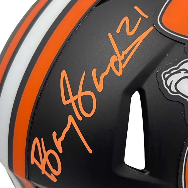 Barry Sanders Thurman Thomas Signed OSU Pistol Pete Mini Helmet Beckett BAS COA