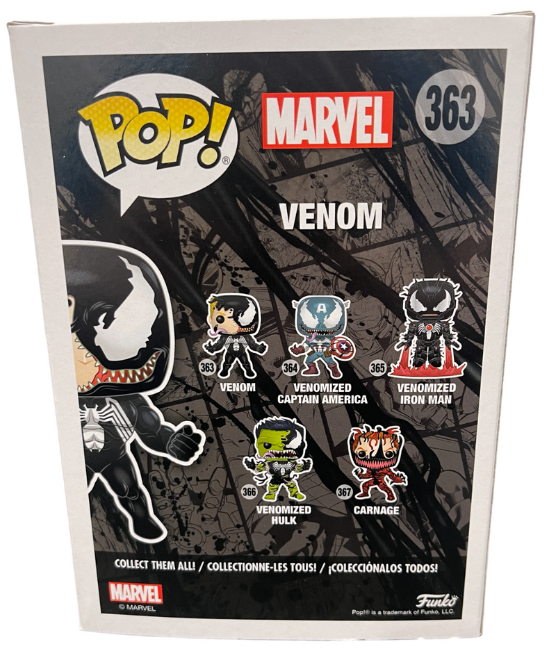 Tom Hardy Signed Venom Funko Pop #363 w/ Sam De La Rosa Sketch BAS & JSA COA C