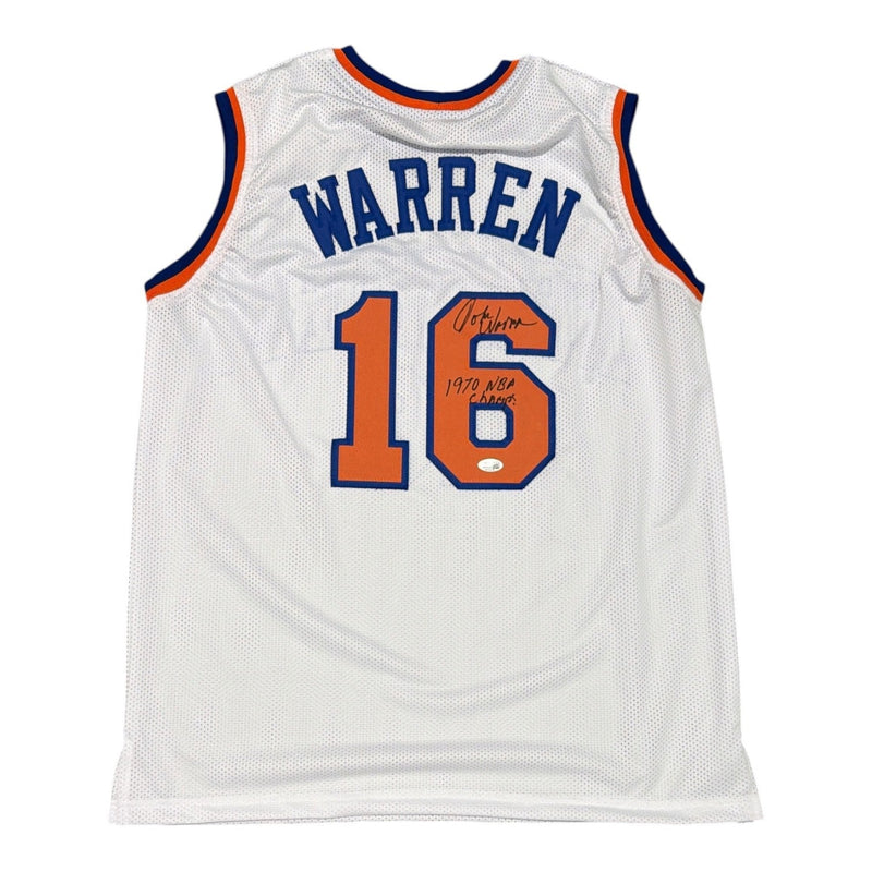 John Warren Signed New York Knicks Custom Jersey w/ 1970 NBA Champs JSA Wit COA