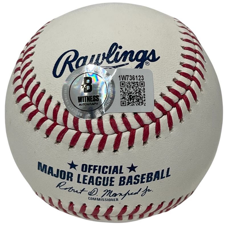 Al Oliver Signed Rawlings ROMLB Baseball w/ 71 WSC Beckett Witness BAS COA