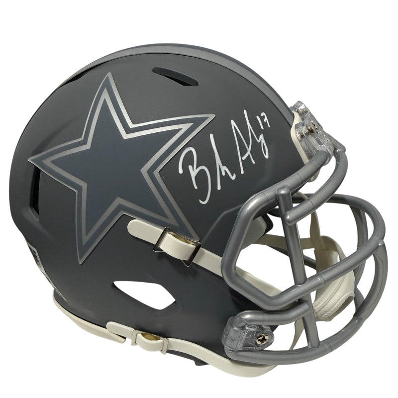 Brandon Aubrey Signed Dallas Cowboys Slate Mini Helmet Beckett Witness BAS COA