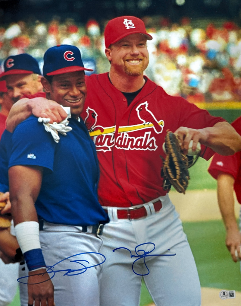 Sammy Sosa Mark McGwire Dual Signed 16x20 Photo Beckett W BAS COA #4