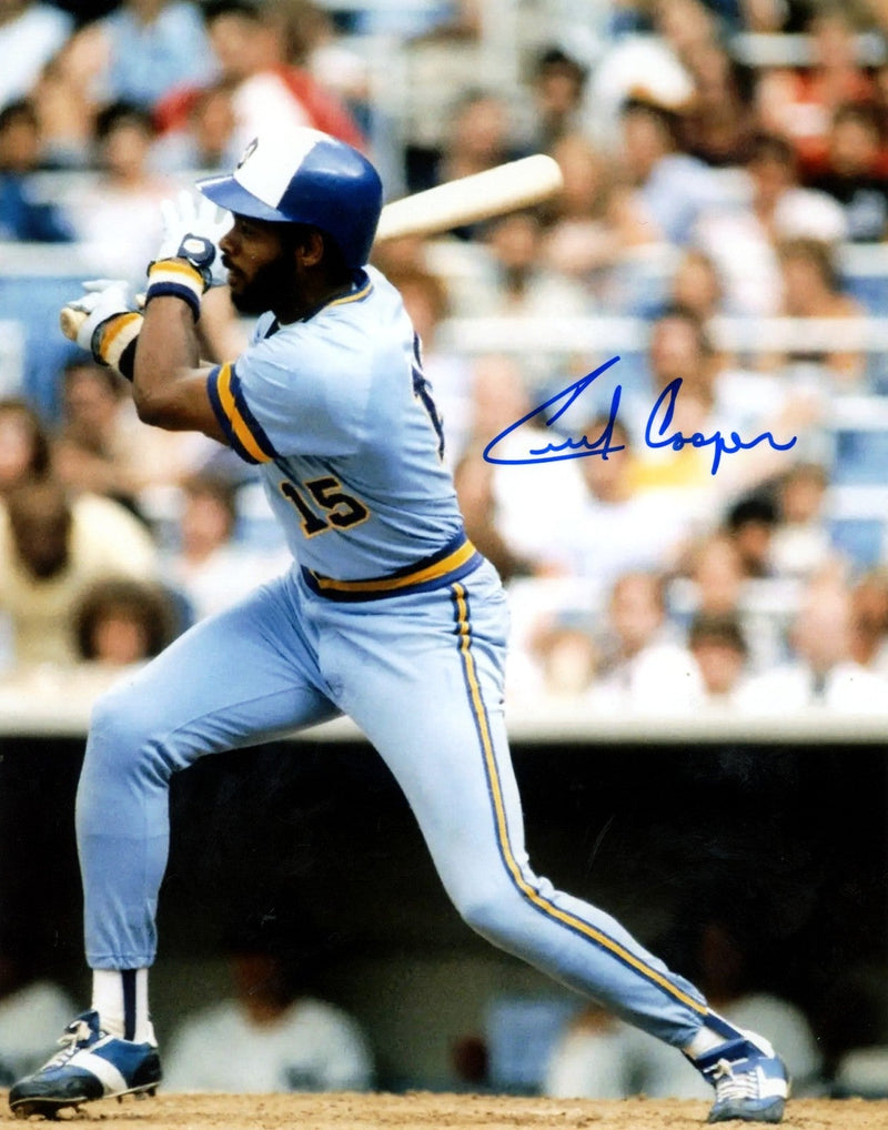 Cecil Cooper Signed Autographed Milwaukee Brewers 8x10 LSCM COA #1