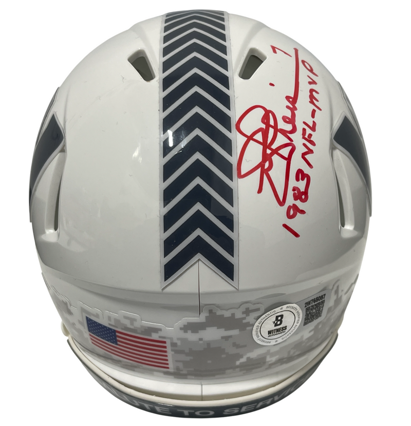 Joe Theismann Signed Washington Salute Mini Helmet w/ 1983 NFL MVP Beckett COA