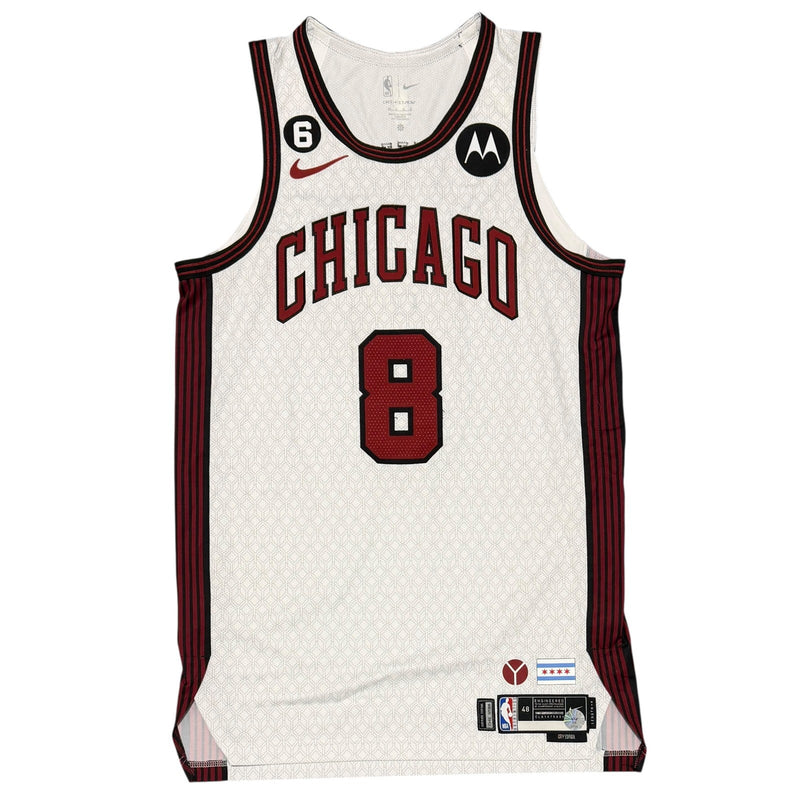 Zach Lavine Signed GAME USED 2022-23 Chicago Bulls City Edition Jersey Bulls COA