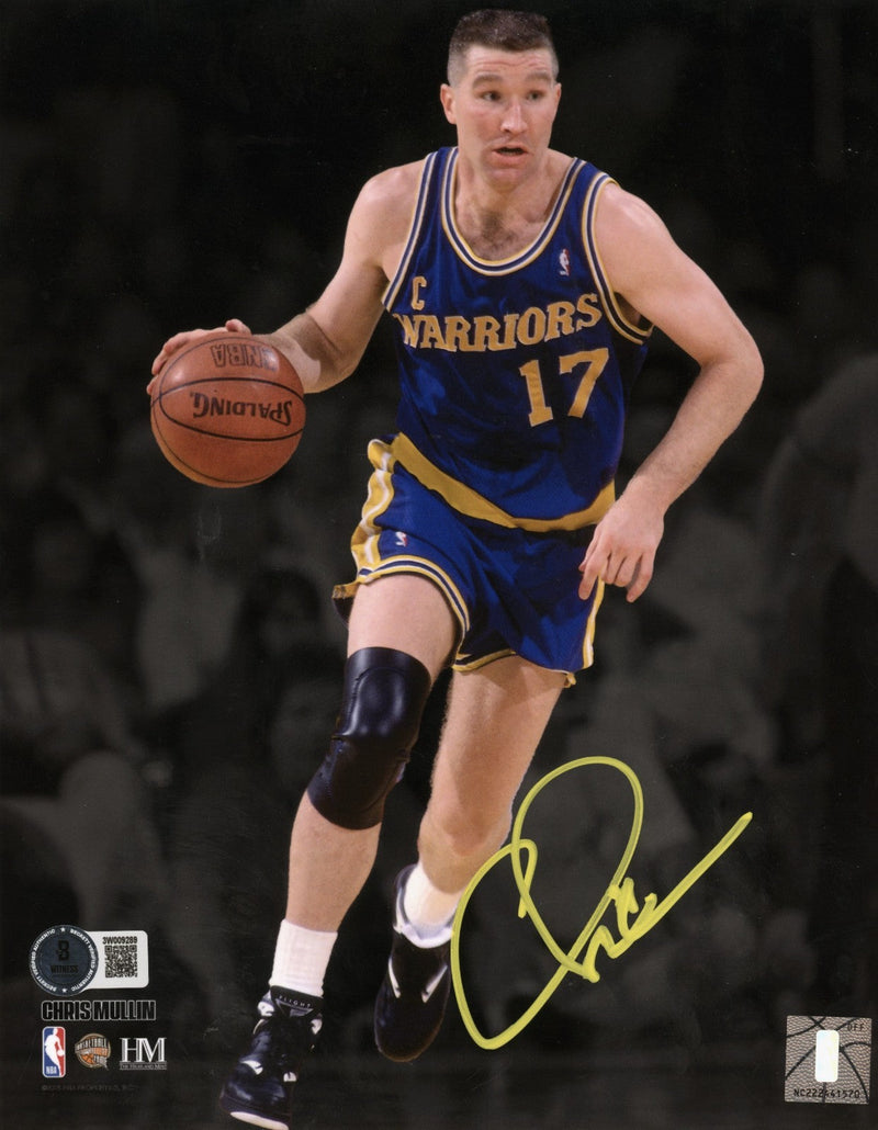 Chris Mullin Signed Golden State Warriors 8x10 Photo Beckett Wit BAS COA #4