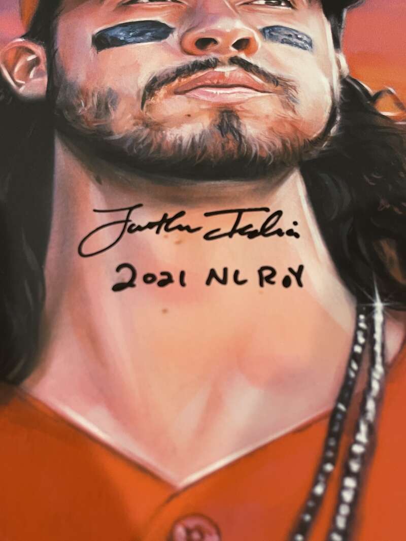 Jonathan India Signed Auto 10x14 Topps Living Art Print LE /100 PSA ITP COA ROY