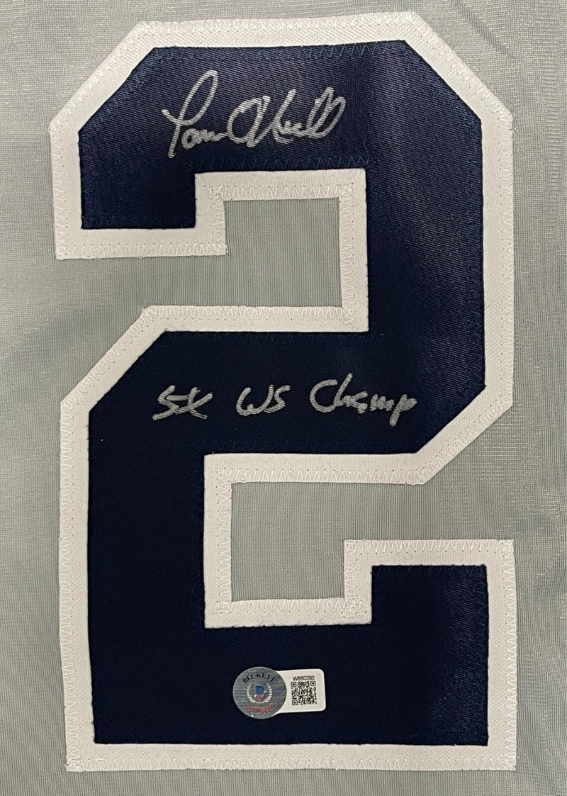Paul O'Neill Signed Yankees Custom w/ 5x WS Champ Jersey  Beckett Wit BAS COA