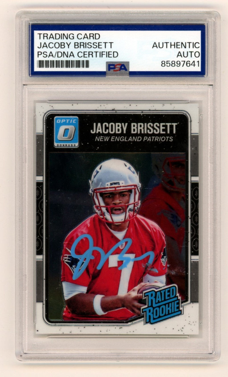 Jacoby Brissett 2016 Donruss Optic #170 Signed Rated RC PSA Authentic Auto A