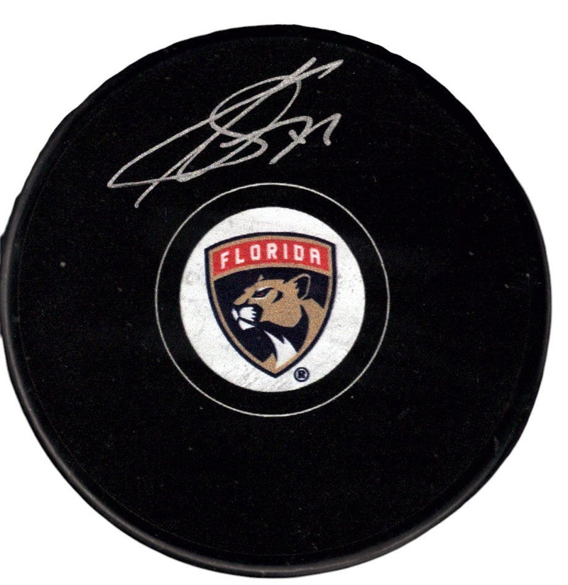 Sergei Bobrovsky Signed Autographed Florida Panthers Logo Puck Fanatics COA